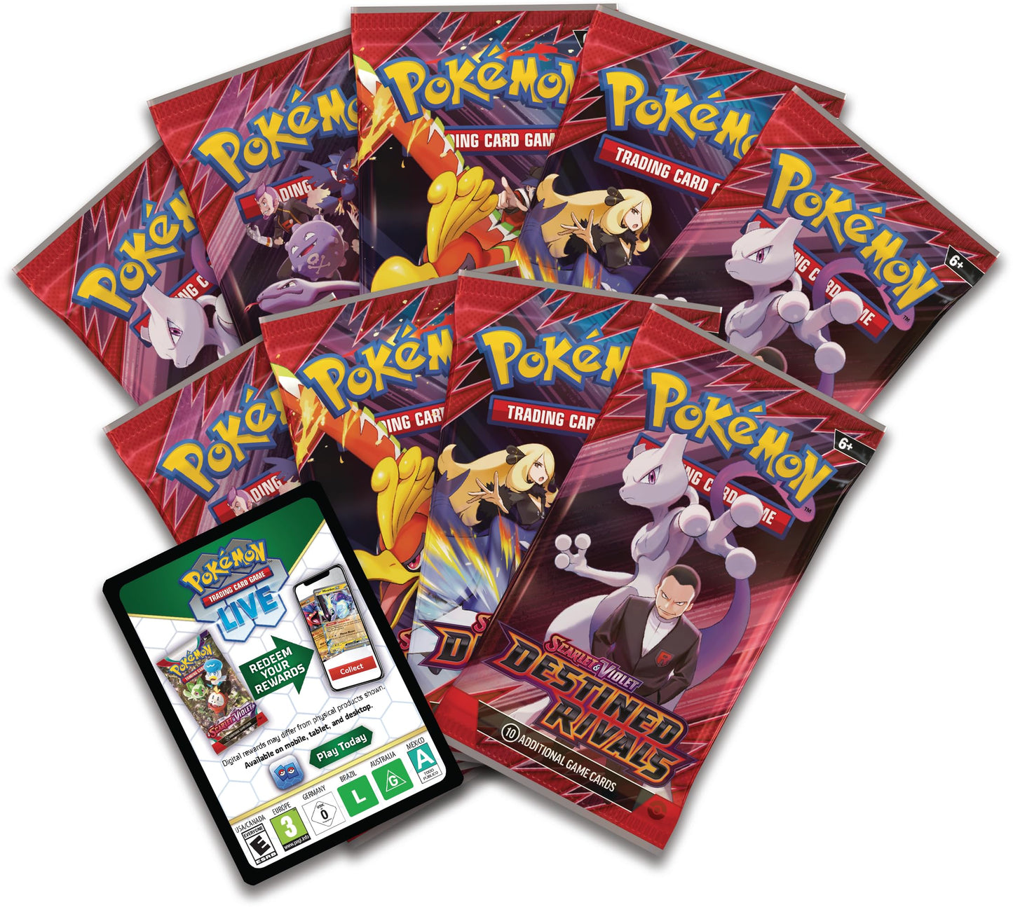 Pokémon TCG: Scarlet & Violet – Destined Rivals Elite Trainer Box (1 Full-Art-Promo-Karte, 9 Booster & Premium-Zubehör)