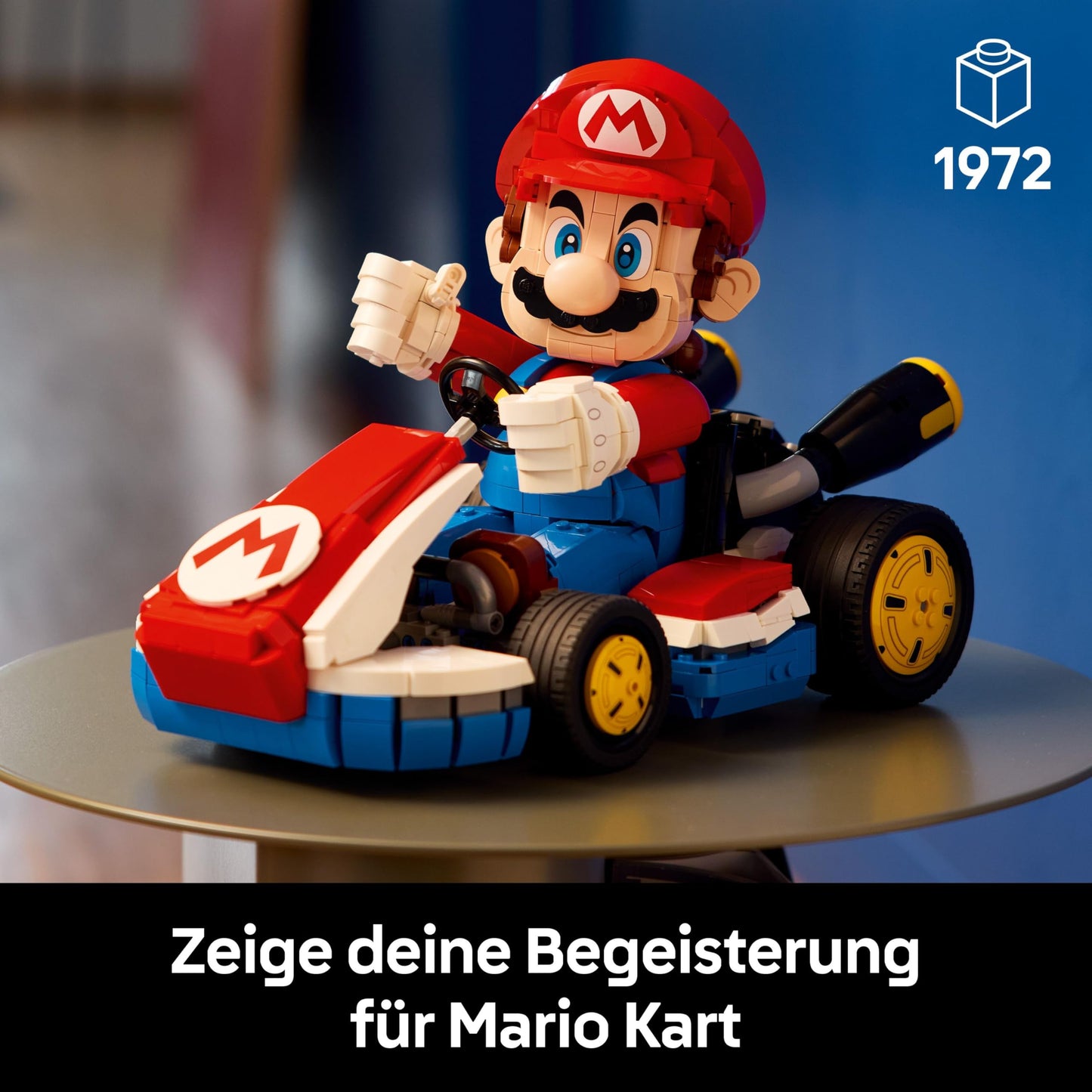 LEGO Super Mario: Mario Kart: Mario & Standard-Kart – Nintendo Figur und baubares Auto für Gaming-Fans – Sammlerstück für Erwachsene Gamer und Fans von Videospielen 72037