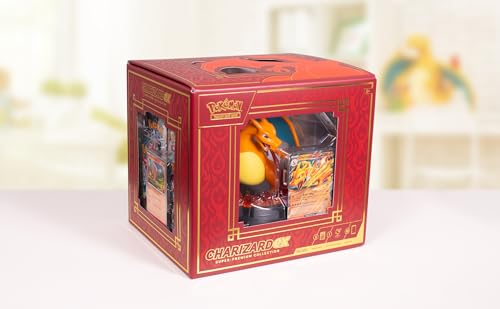 Pokémon TCG: Charizard ex Super-Premium-Kollektion (3 Folien-Promo-Karten, 1 Karten-Display-Figur und 10 Booster-Packs)