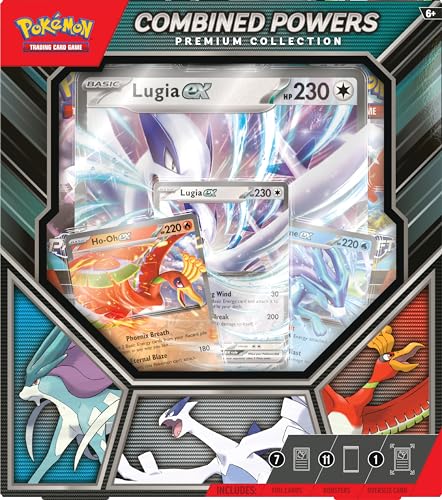 Pokémon-Sammelkartenspiel: Premium-Kollektion Combined Powers – englischsprachig (7 holografische Karten, 1 überdimensionale Karte & 11 Boosterpacks)