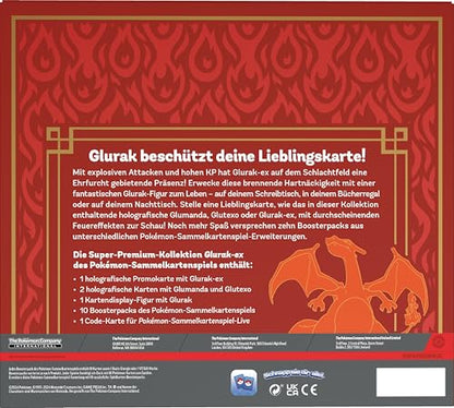 Pokémon-Sammelkartenspiel: Super-Premium-Kollektion Glurak-ex (3 holografische Promokarten, 1 Kartendisplay-Figur & 10 Boosterpacks)