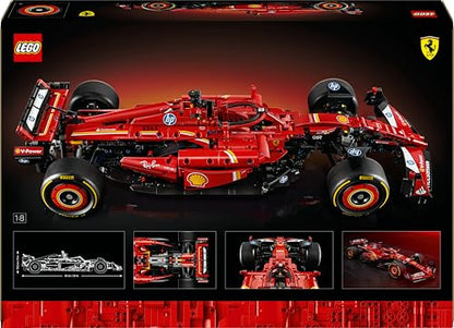 LEGO Technic Ferrari SF-24 F1 Rennauto – Sammlermodell im Maßstab 1:8 mit V6-Motor, Getriebe, Lenkung und DRS – Geschenkidee für Erwachsene, Männer und Frauen – Weihnachtsedition – 42207