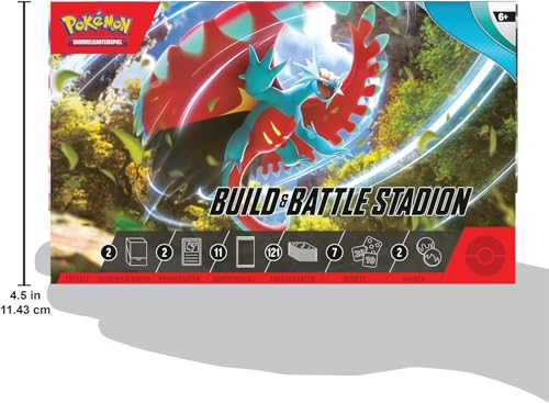 Pokémon-Sammelkartenspiel: Build & Battle Stadion Karmesin & Purpur – Paradoxrift (2 Decks, 11 Boosterpacks & mehr)