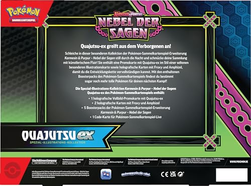 Pokémon-Sammelkartenspiel: Spezial-Illustrations-Kollektion Karmesin & Purpur – Nebel der Sagen: Quajutsu-ex: 1 holografische Vollbild-Promokarte, 2 holografische Karten & 5 Boosterpacks (Deutsch)