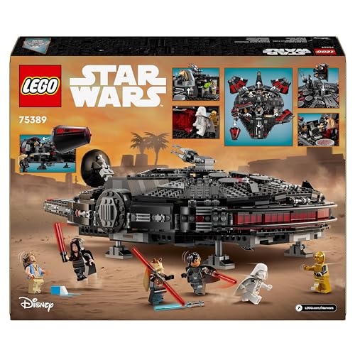 LEGO Star Wars 75389 Der Dunkle Falke – Spielzeug zum Ausstellen mit federbetriebenen Shootern, Kanonen und 6 Minifiguren, darunter C-3PO – Geschenk für Jungen ab 10 Jahren und Erwachsene