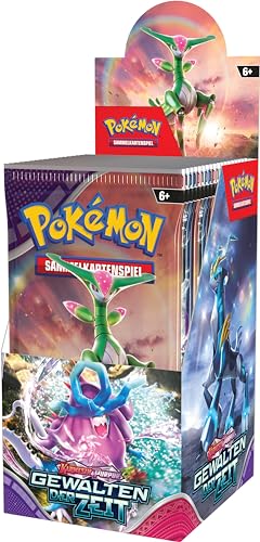 Pokémon-Sammelkartenspiel: Boosterpack-Display-Box Karmesin & Purpur – Gewalten der Zeit (18 Boosterpacks)