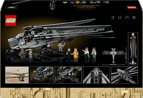 LEGO 10327 Icons Dune Atreides Royal Ornithopter, Set zum Sammeln für Erwachsene, Film-Geschenk für Männer, Frauen und Fans, Modell-Flugzeug mit 8 Figuren, darunter Paul Atreides und Baron Harkonnen