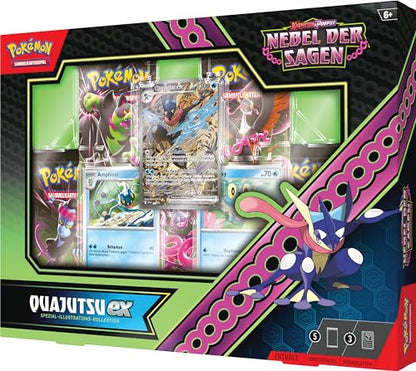 Pokémon-Sammelkartenspiel: Spezial-Illustrations-Kollektion Karmesin & Purpur – Nebel der Sagen: Quajutsu-ex: 1 holografische Vollbild-Promokarte, 2 holografische Karten & 5 Boosterpacks (Deutsch)