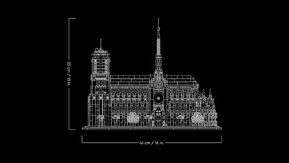 LEGO Architecture Notre-Dame de Paris, Sammlerstück für Erwachsene, Souvenir aus Frankreich, Geschenk für Frauen, Männer, Globetrotter und alle Geschichtsbegeisterten, architektonische Modellbau 21061