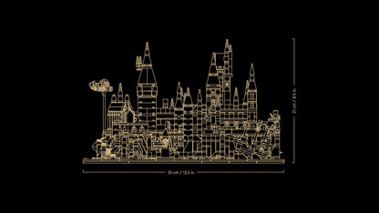 LEGO Harry Potter Schloss Hogwarts mit Schlossgelände - Set zum Sammeln für Erwachsene inkl. Hauptturm & Astronomieturm, Kammer des Schreckens & Architekt Minifigur - 76419