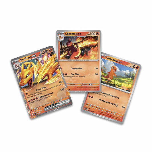 Pokémon TCG: Charizard ex Super-Premium-Kollektion (3 Folien-Promo-Karten, 1 Karten-Display-Figur und 10 Booster-Packs)