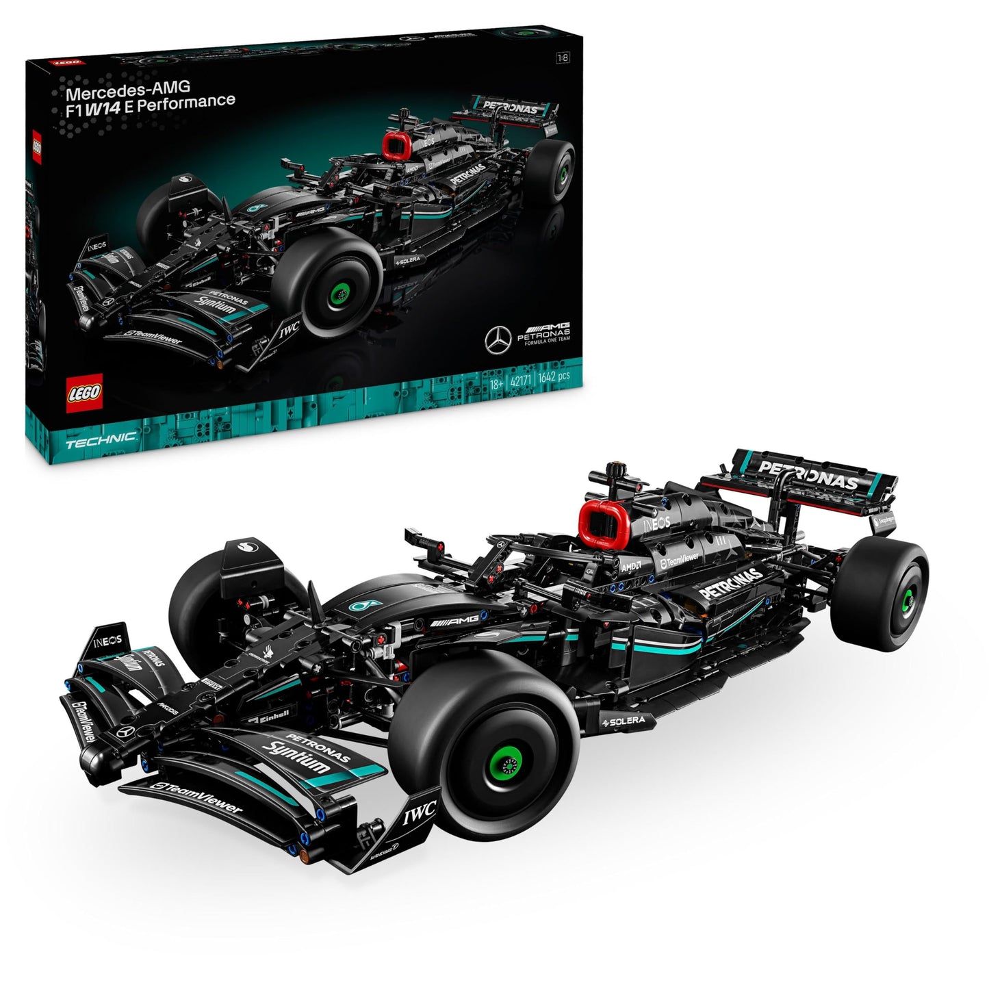 LEGO Technic Mercedes-AMG F1 W14 E Performance Set für Erwachsene, Maßstabsgetreuer Rennwagen Modellbausatz, Sammlerstücke für Zuhause oder Büro, Formel 1 Geschenke für Männer, Frauen 42171