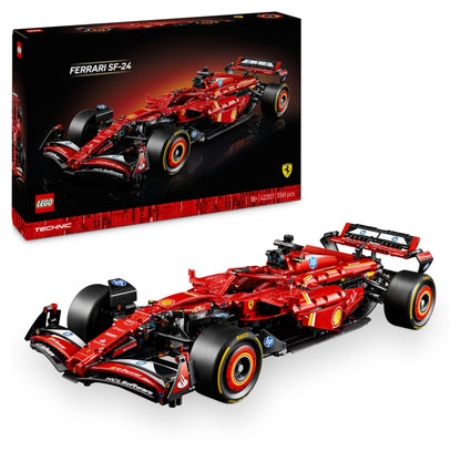 LEGO Technic Ferrari SF-24 F1 Rennauto – Sammlermodell im Maßstab 1:8 mit V6-Motor, Getriebe, Lenkung und DRS – Geschenkidee für Erwachsene, Männer und Frauen – Weihnachtsedition – 42207