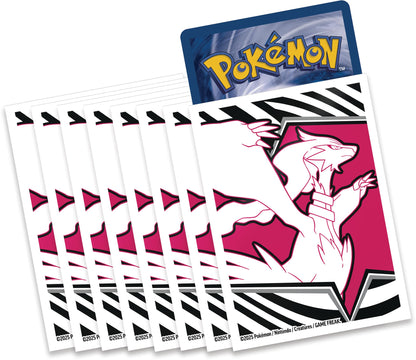 Pokémon-Sammelkartenspiel: Top-Trainer-Box Karmesin & Purpur – Weiße Flammen: Reshiram (1 Vollbild-Promokarte mit Boreos, 9 Boosterpacks & Premium-Zubehör)