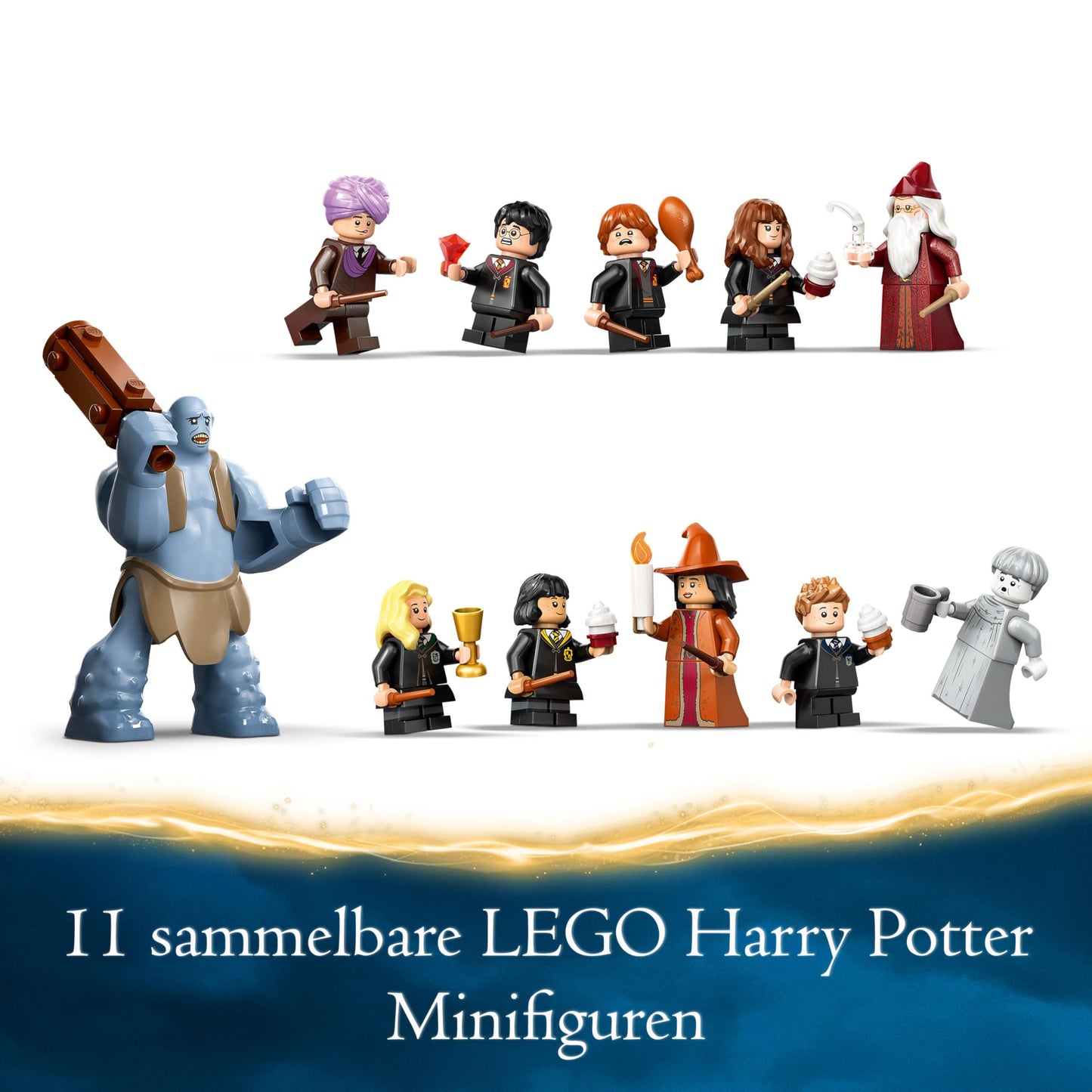 LEGO Harry Potter Schloss Hogwarts: Die Große Halle, Zauberer-Spielzeug zum Sammeln, mit 11 Minifiguren, darunter auch Hermine Granger, magisches Geschenk für Jungen und Mädchen 76435