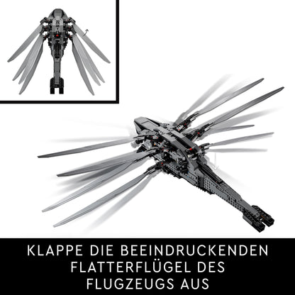 LEGO 10327 Icons Dune Atreides Royal Ornithopter, Set zum Sammeln für Erwachsene, Film-Geschenk für Männer, Frauen und Fans, Modell-Flugzeug mit 8 Figuren, darunter Paul Atreides und Baron Harkonnen