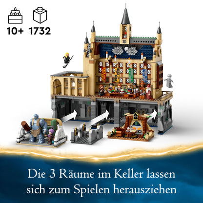 LEGO Harry Potter Schloss Hogwarts: Die Große Halle, Zauberer-Spielzeug zum Sammeln, mit 11 Minifiguren, darunter auch Hermine Granger, magisches Geschenk für Jungen und Mädchen 76435