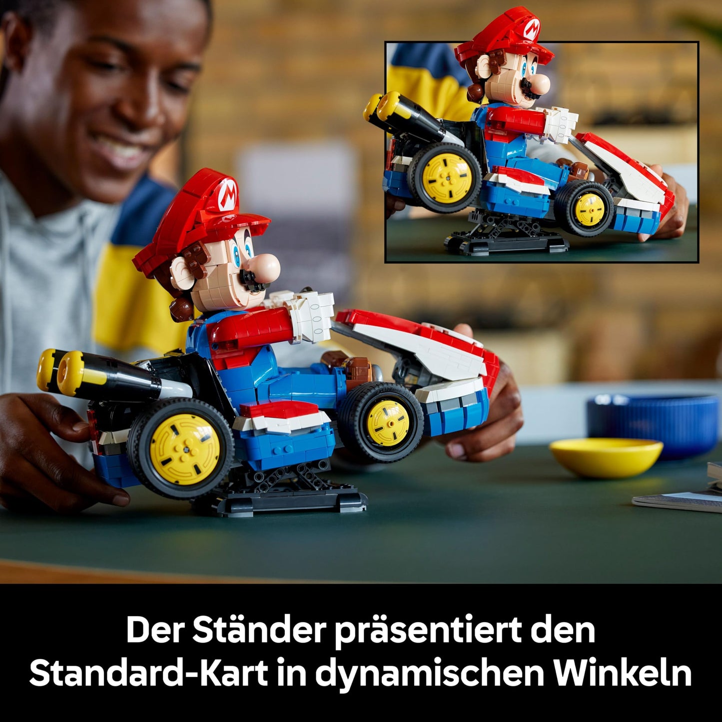 LEGO Super Mario: Mario Kart: Mario & Standard-Kart – Nintendo Figur und baubares Auto für Gaming-Fans – Sammlerstück für Erwachsene Gamer und Fans von Videospielen 72037