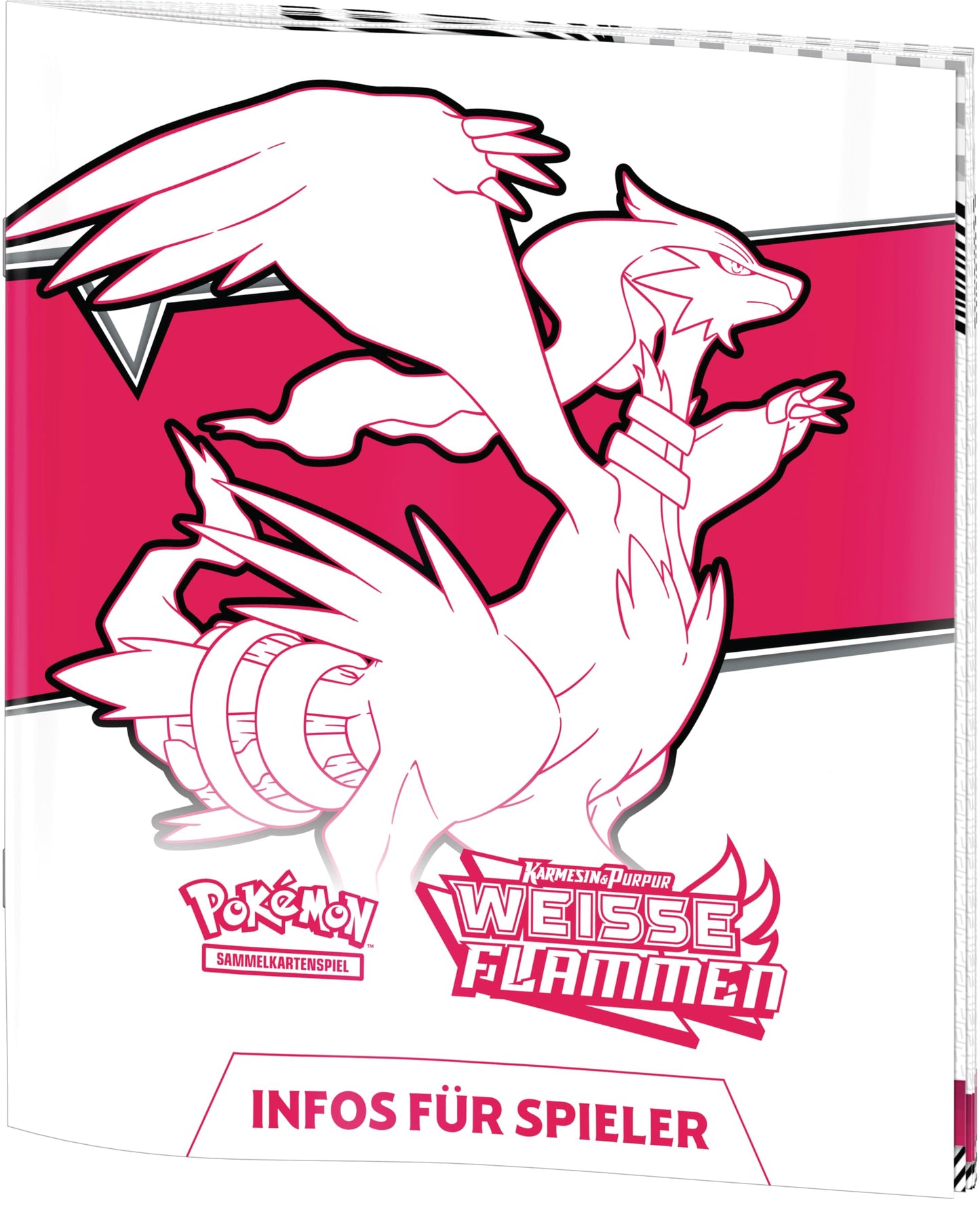 Pokémon-Sammelkartenspiel: Top-Trainer-Box Karmesin & Purpur – Weiße Flammen: Reshiram (1 Vollbild-Promokarte mit Boreos, 9 Boosterpacks & Premium-Zubehör)