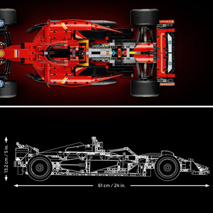 LEGO Technic Ferrari SF-24 F1 Rennauto – Sammlermodell im Maßstab 1:8 mit V6-Motor, Getriebe, Lenkung und DRS – Geschenkidee für Erwachsene, Männer und Frauen – Weihnachtsedition – 42207