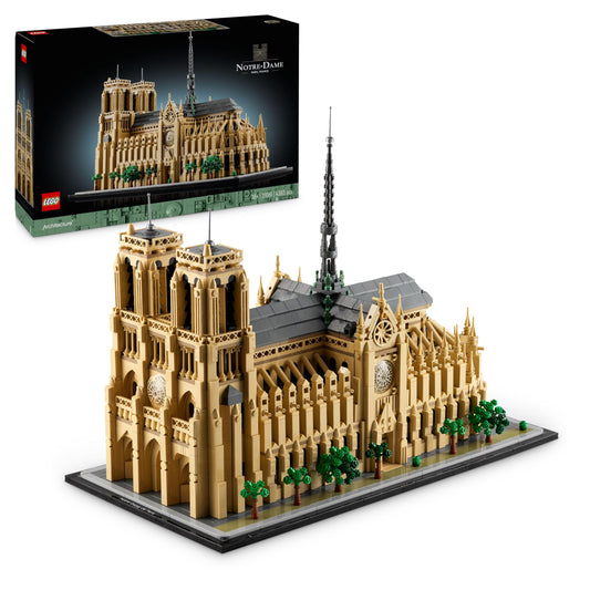 LEGO Architecture Notre-Dame de Paris, Sammlerstück für Erwachsene, Souvenir aus Frankreich, Geschenk für Frauen, Männer, Globetrotter und alle Geschichtsbegeisterten, architektonische Modellbau 21061