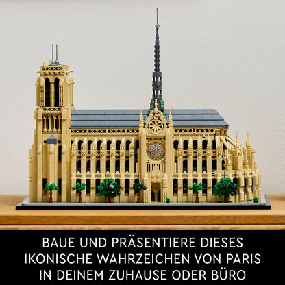 LEGO Architecture Notre-Dame de Paris, Sammlerstück für Erwachsene, Souvenir aus Frankreich, Geschenk für Frauen, Männer, Globetrotter und alle Geschichtsbegeisterten, architektonische Modellbau 21061