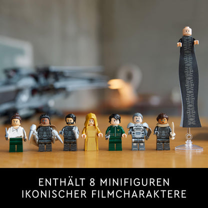LEGO 10327 Icons Dune Atreides Royal Ornithopter, Set zum Sammeln für Erwachsene, Film-Geschenk für Männer, Frauen und Fans, Modell-Flugzeug mit 8 Figuren, darunter Paul Atreides und Baron Harkonnen
