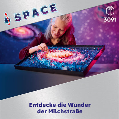 LEGO Art Die Milchstraßen-Galaxie, Wanddeko, Geschenk für Weltraum- und Astronomie-Fans, Bauset für Erwachsene, kreative Aktivität, Sonnensystem und Konstellationen, Wandkunst fürs Wohnzimmer 31212