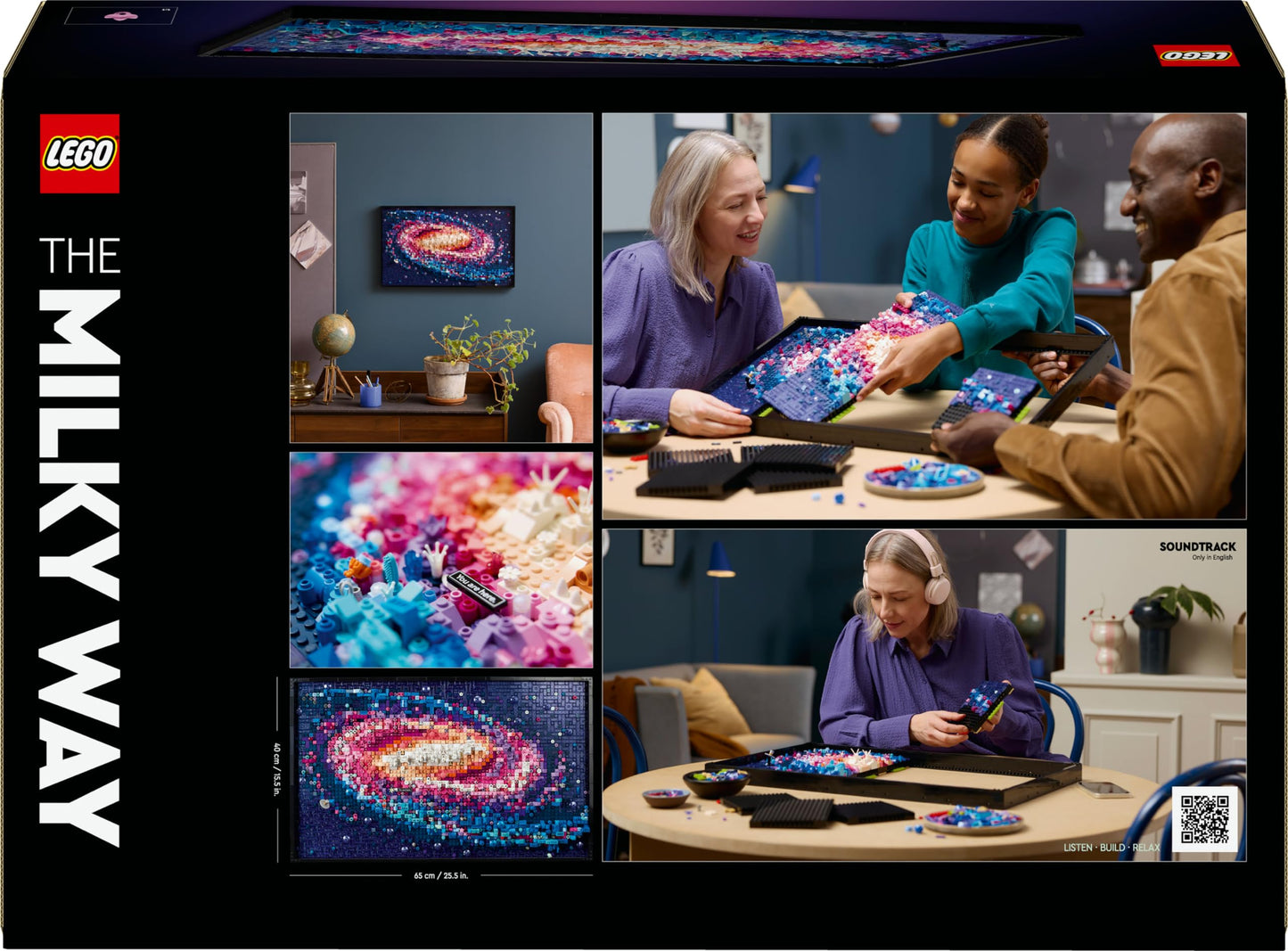 LEGO Art Die Milchstraßen-Galaxie, Wanddeko, Geschenk für Weltraum- und Astronomie-Fans, Bauset für Erwachsene, kreative Aktivität, Sonnensystem und Konstellationen, Wandkunst fürs Wohnzimmer 31212