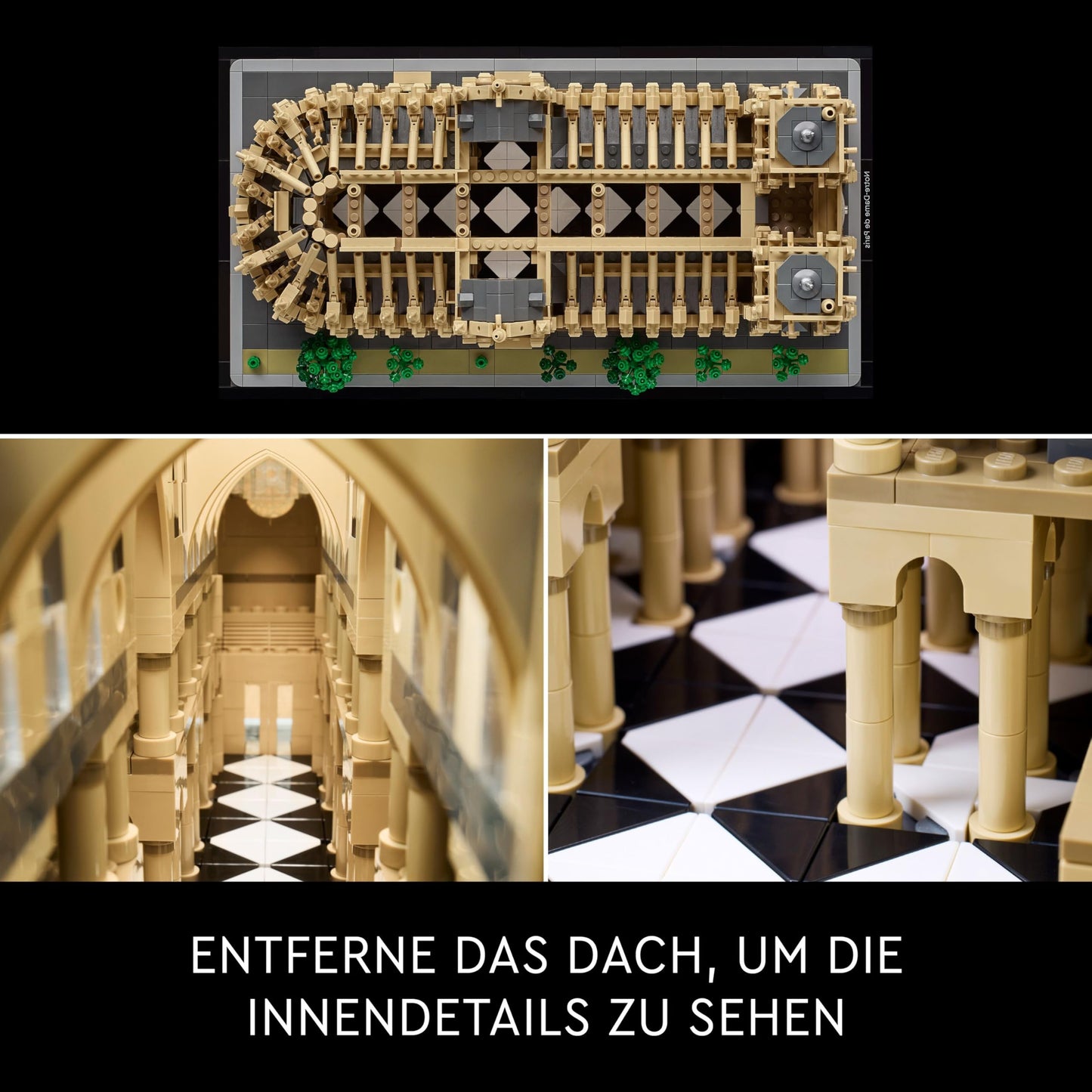 LEGO Architecture Notre-Dame de Paris, Sammlerstück für Erwachsene, Souvenir aus Frankreich, Geschenk für Frauen, Männer, Globetrotter und alle Geschichtsbegeisterten, architektonische Modellbau 21061