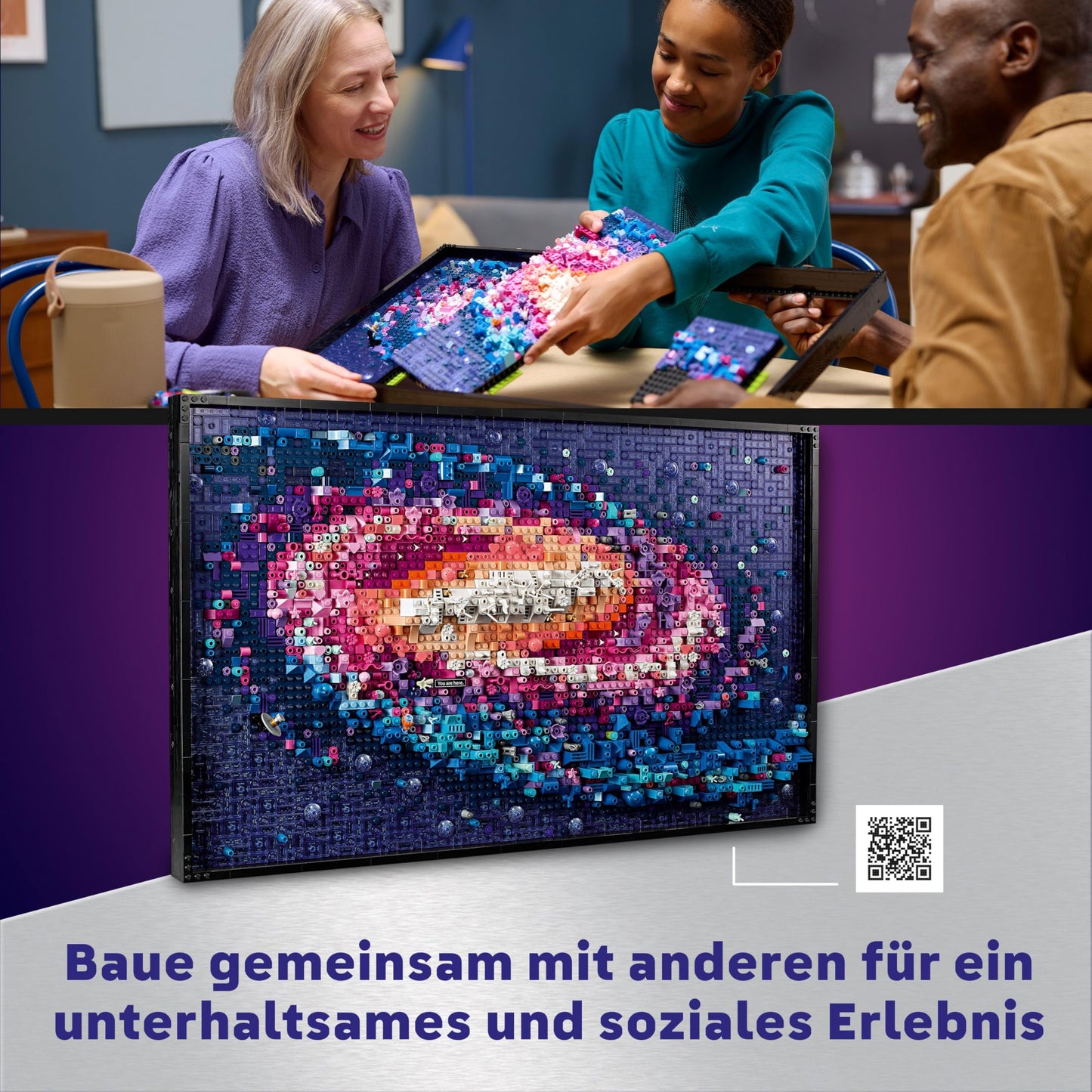 LEGO Art Die Milchstraßen-Galaxie, Wanddeko, Geschenk für Weltraum- und Astronomie-Fans, Bauset für Erwachsene, kreative Aktivität, Sonnensystem und Konstellationen, Wandkunst fürs Wohnzimmer 31212
