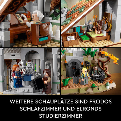 LEGO Icons Der Herr Der Ringe: Bruchtal - Modellbau für Erwachsene - Kreatives Spielzeug mit 15 Minifiguren mit Gandalf, Legolas, Aragorn & Frodo - Kontruktionsspielzeug zum Sammeln - 10316
