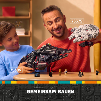 LEGO Star Wars 75389 Der Dunkle Falke – Spielzeug zum Ausstellen mit federbetriebenen Shootern, Kanonen und 6 Minifiguren, darunter C-3PO – Geschenk für Jungen ab 10 Jahren und Erwachsene
